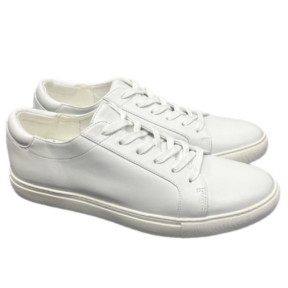 Kenneth Cole Reaction NY Kam All White Low Top Sneakers Shoes Women's Size 10 - Picture 2 of 9
